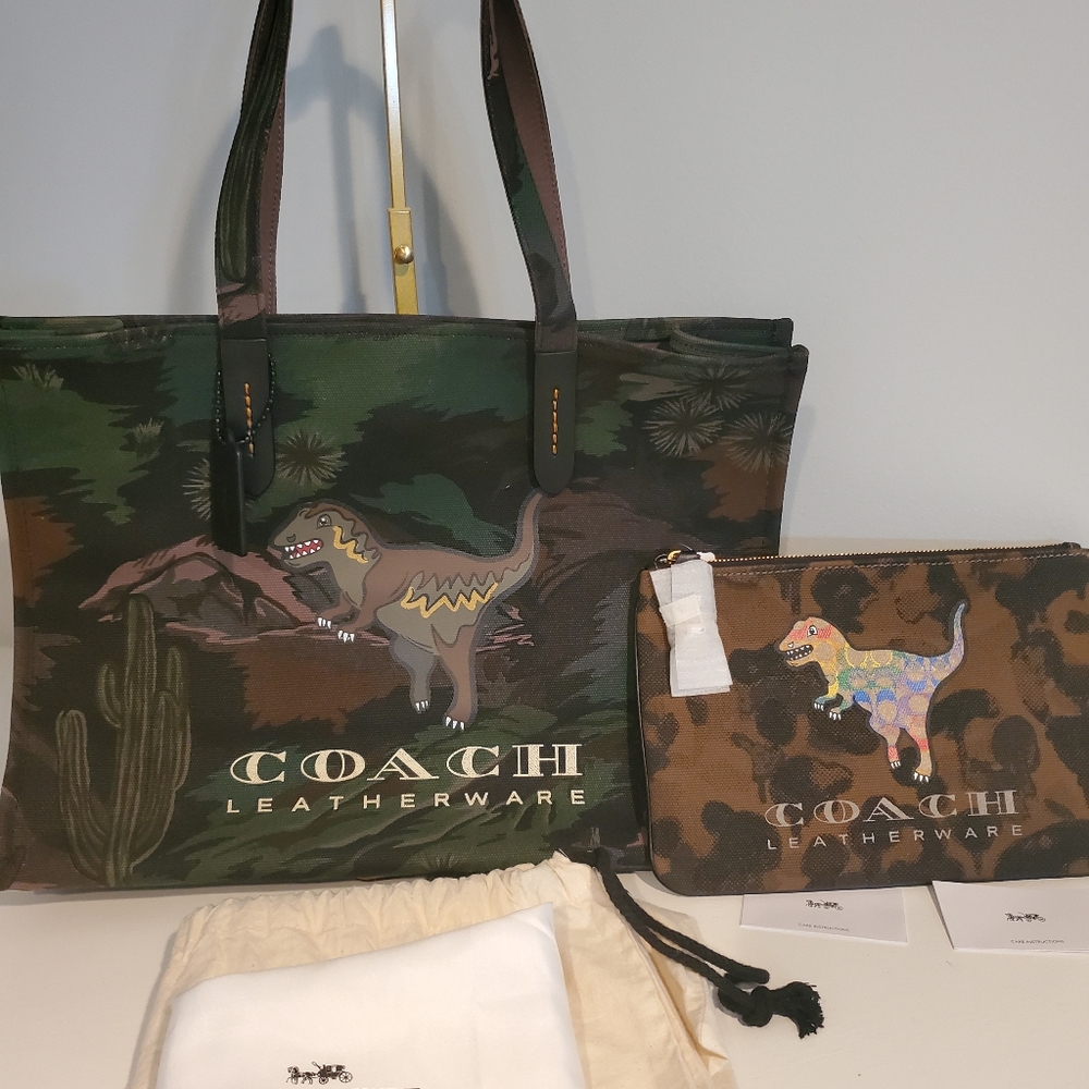 Coach Rexy Tote and Turnlock Pouch Set